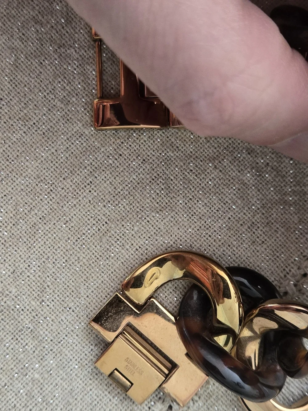 Michael Kors Rose Gold Tone Chain Link Chronograph Watch